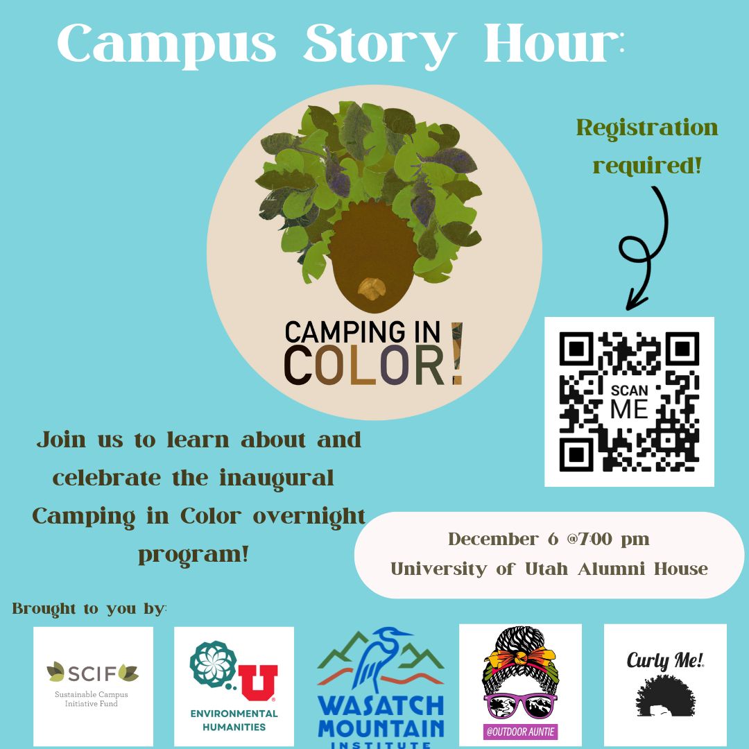 camping in color story hour graphic