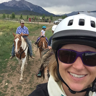 Elizabeth Callaway riding a horse